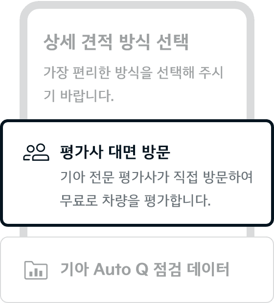 상세 견적 방식 선택 - 평가사 대면 방문