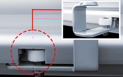 탑사이드도어 이중베어링 장치