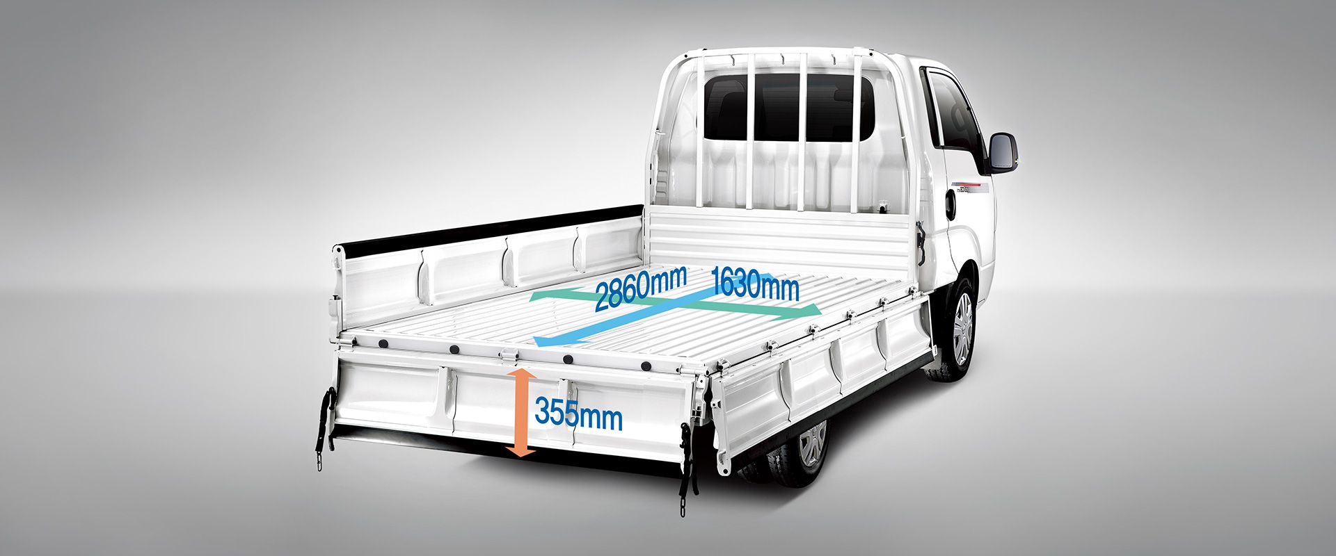 중량짐 적재에 유리한 강건한 하체