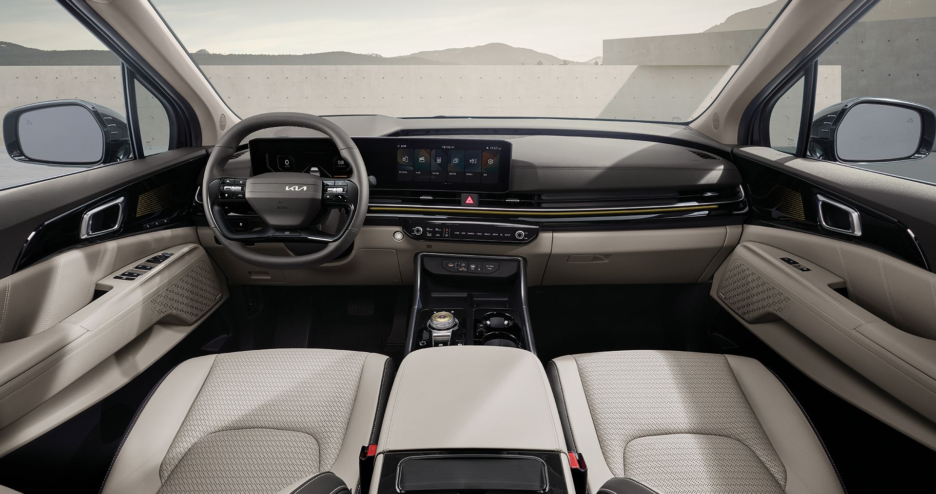 카니발 하이리무진 내장 전면