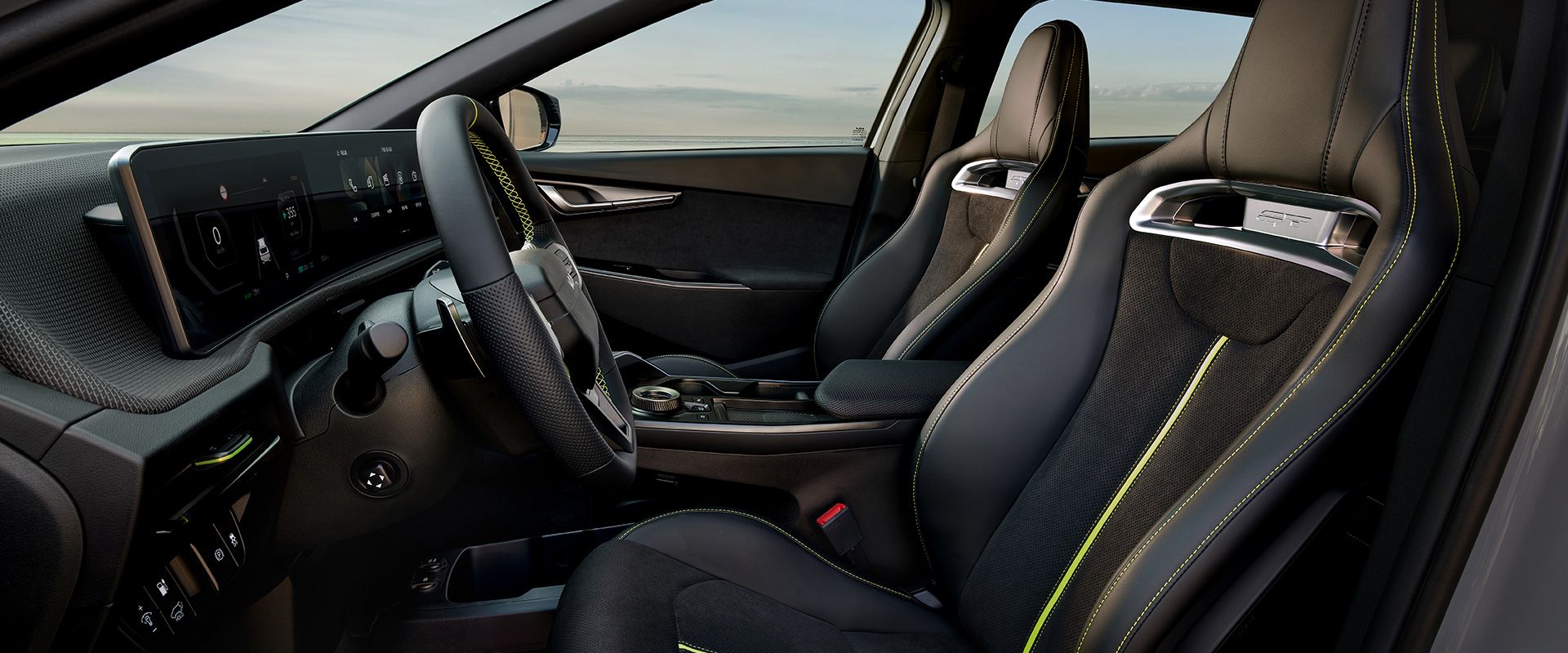 EV6 GT 내장 측면 스웨이드 스포츠 버켓시트