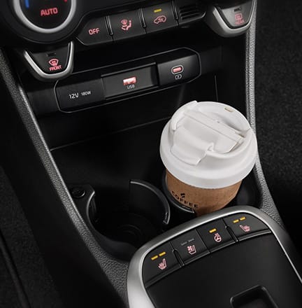 USB 단자 (데이터 리딩용/충전용), 회전형 컵홀더