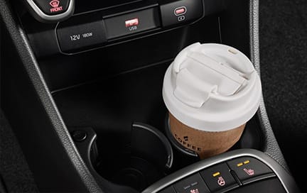 USB 단자 (데이터 리딩용/충전용), 회전형 컵홀더