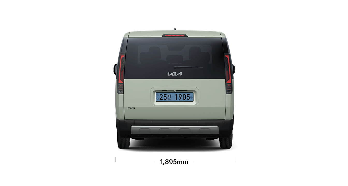 PV5 패신저 제원 후면 : 전폭 1,895mm