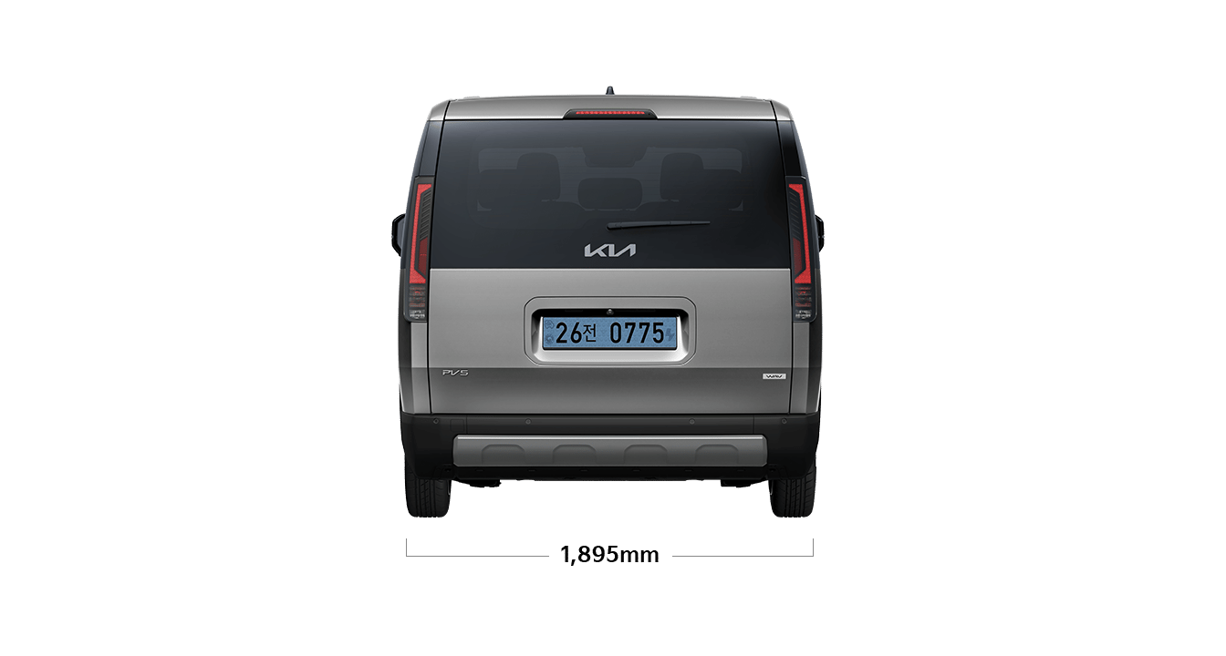 PV5 WAV 제원 후면 : 전폭 1,895mm